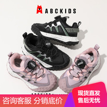 ABC儿童2025冬季新款运动鞋女童加绒中大童旋转纽扣老爹鞋男童鞋