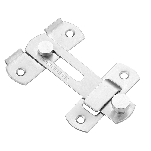 Thickened punch-free stainless steel buckle door bolt 90 degree door buckle right angle lock sliding door sliding door latch room door lock plane