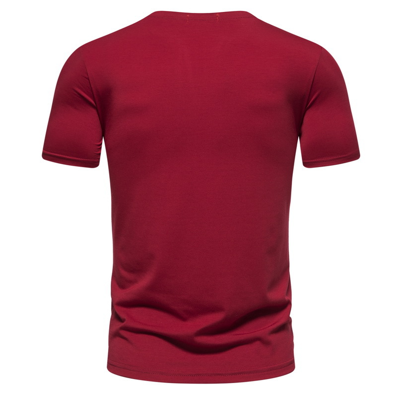 Muscle slimming summer new casual fashion top patchwork collar letter Y design short sleeved T-shirt for men_voghion.com