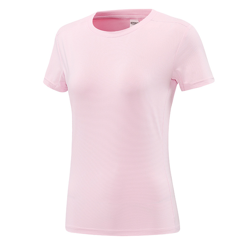 Transfronterizos de verano camisas de hielo mujeres adelgazamiento de mangas cortas yoga fitness ropa de carrera profesional al aire libre ropa de secado rápido