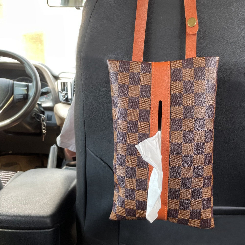 Leatherwear Tissue box household a living room originality vehicle Light extravagance Refinement bedroom Bedside automobile Tissue box factory Supplying