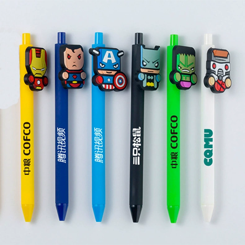 Источник фабрика ПВХ мягкий клей мультфильм Милая гелевая ручка креативная прессовочная Водяная ручка рекламные подарки для настройки карты