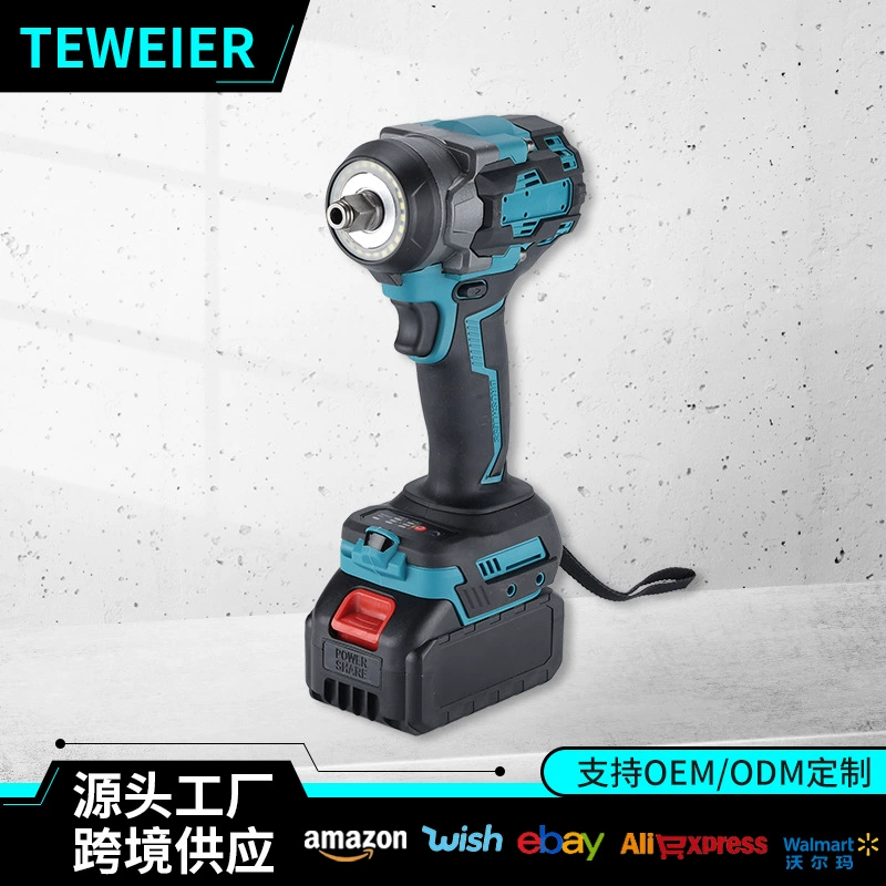 Внешняя торговля бесщеточный многофункциональный большой крутящий момент 500n электрический гаечный ключ Трансграничная зарядка высокая мощность литиевый ударный гаечный ключ