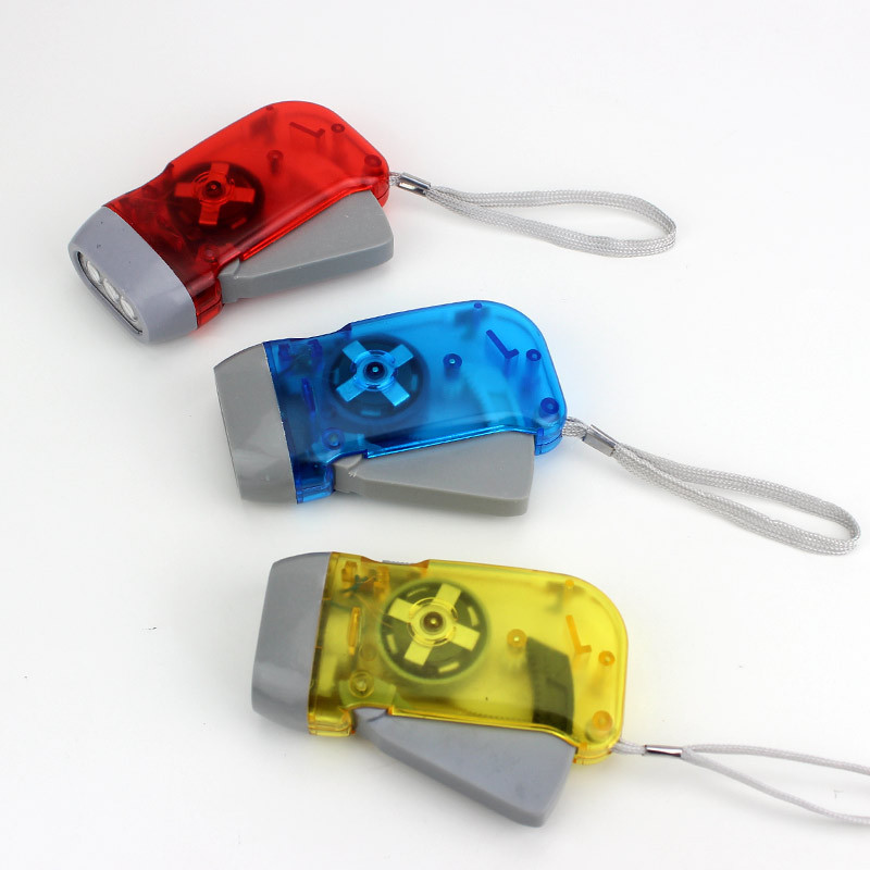 Lámpara de luz de generación de energía de presión de mano portátil para estudiantes pequeños portátiles linterna práctica de mano carga de luz de generación de energía de mano