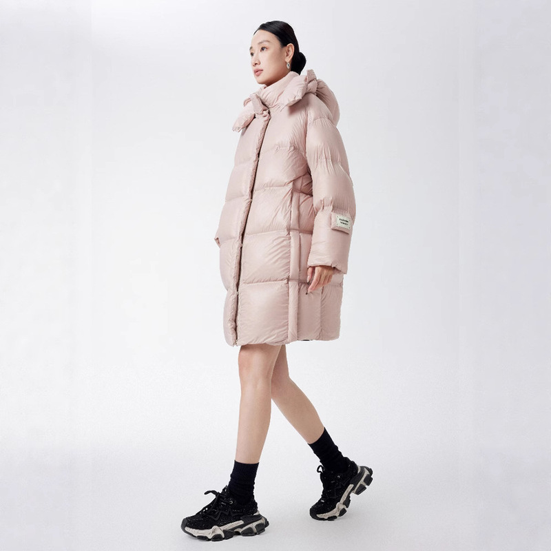 Winter New Mid-Length Coat with Detachable Hood, Thickened Puff Cloud Soft White Duck down Jacket for Women Winter New Mid-Length Coat with Detachable Hood, Thickened Puff Cloud Soft White Duck down Jacket for Women
