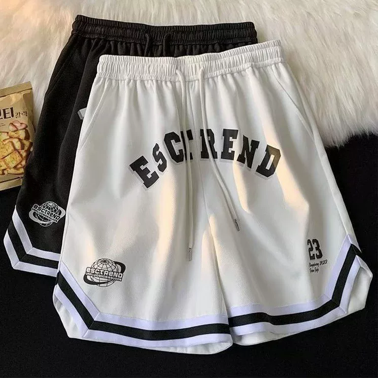 Sports summer shorts, thin basketball casual trousers, American style, loose fit
