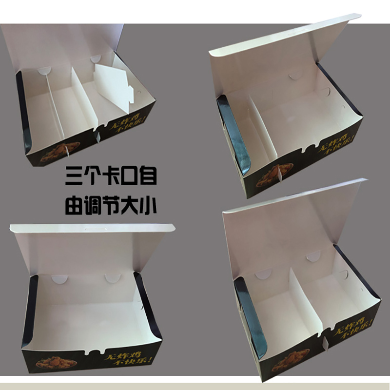 Caja de embalaje de pollo frito estilo coreano, caja de embalaje para llevar, pollo frito, alas de pollo fritas, caja de embalaje a prueba de aceite