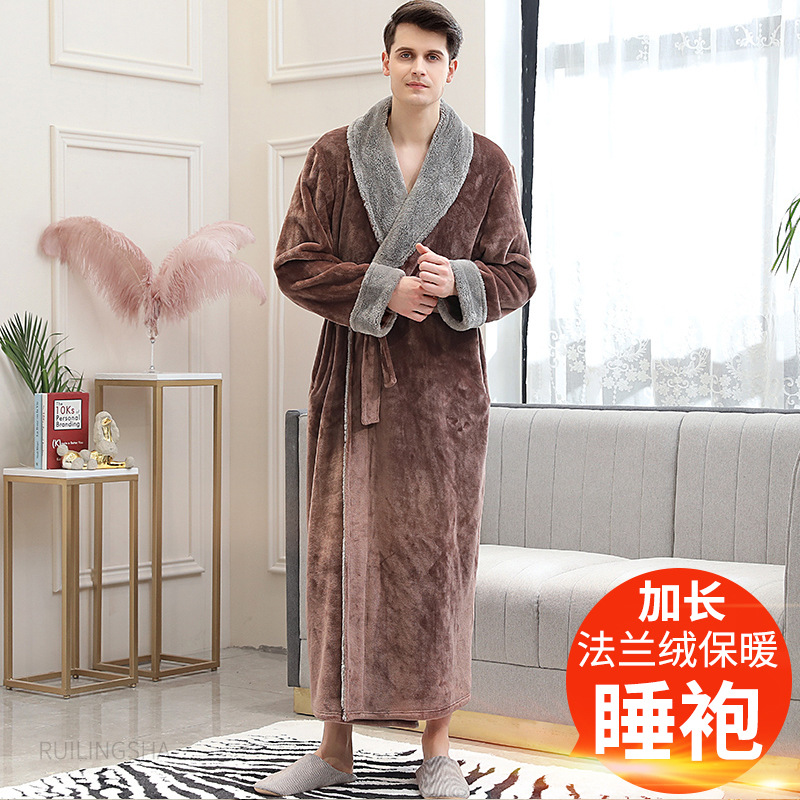 다크 다크 브라운 남자의 두꺼운 긴 모피 칼라