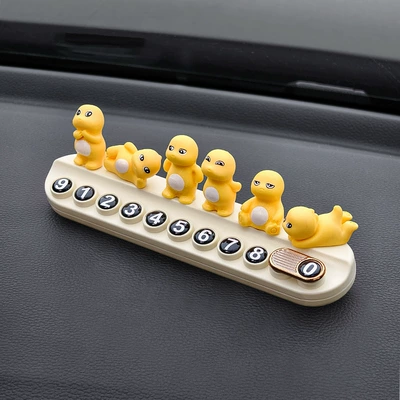 Nömrəli dayanma kartı – hide cute number plate - beige-stop-sign-milk-dragon-1-set-comes-with-aromatherapy-stick-traceless-glue