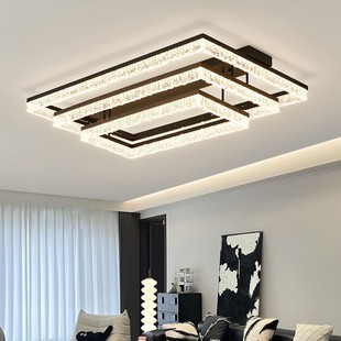Living Room Lamp, Light Luxury and High-End Italian Minimalist Nordic Living Room Main Lamp, Rectangular Ceiling Lamp, Whole House Package Lamps