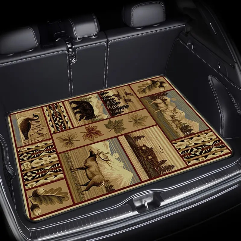 Cross-Border Temu American-Style Car Trunk Mat, Wear-Resistant, Dirt-Resistant, Easy to Care For, Decorative Floor Mat, Skin-Friendly, Dust-Proof, Soundproof Mat