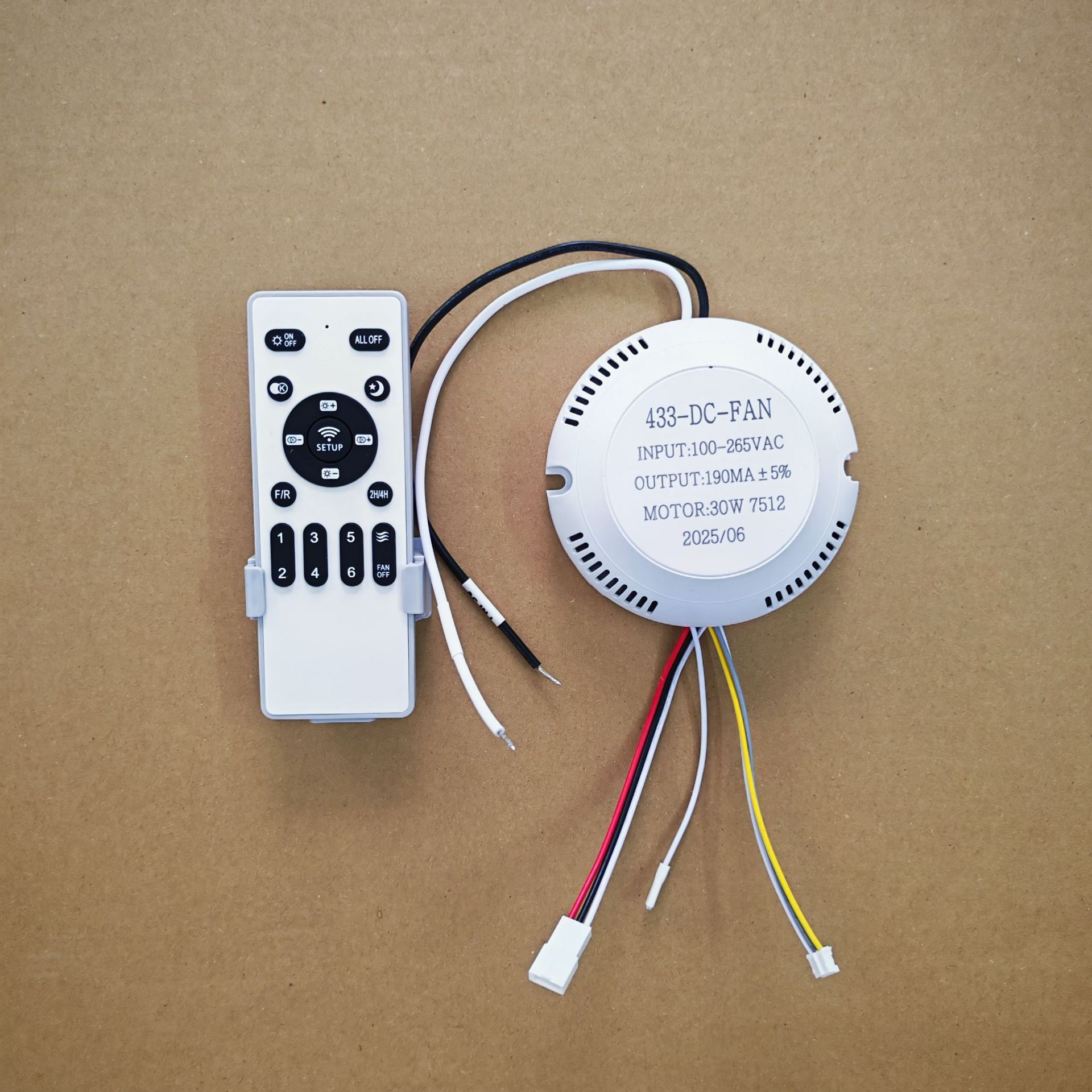 Cross-border invisible fan light remote control DC inverter 110V controller 30W stepless dimming low voltage 24V