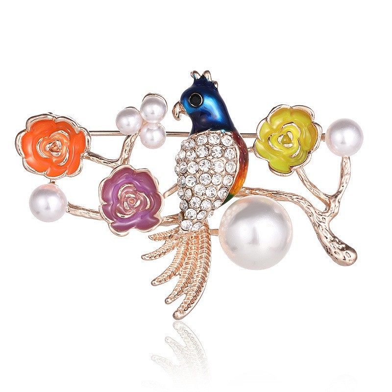 Broche créative tendance coréenne à la mode avec perles et tempérament_voghion.com