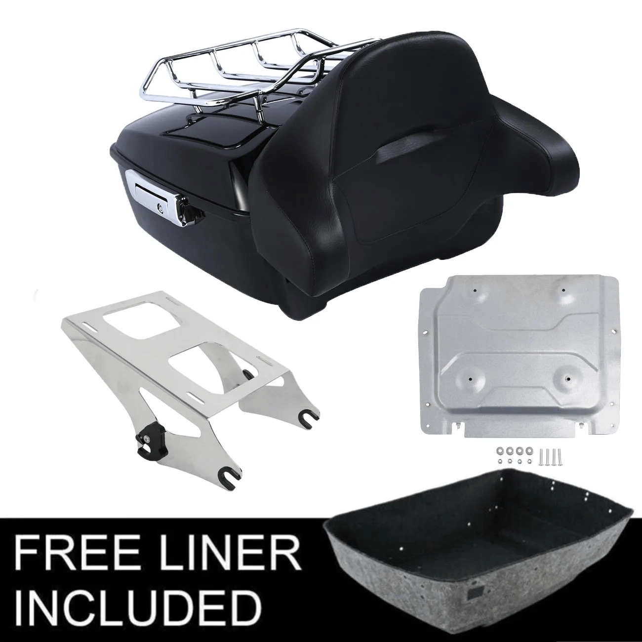 Motorcycle Accessories Suitable for Harley Road King, Road Glide, Road King Supreme Models, Tail Box for Years 14-25