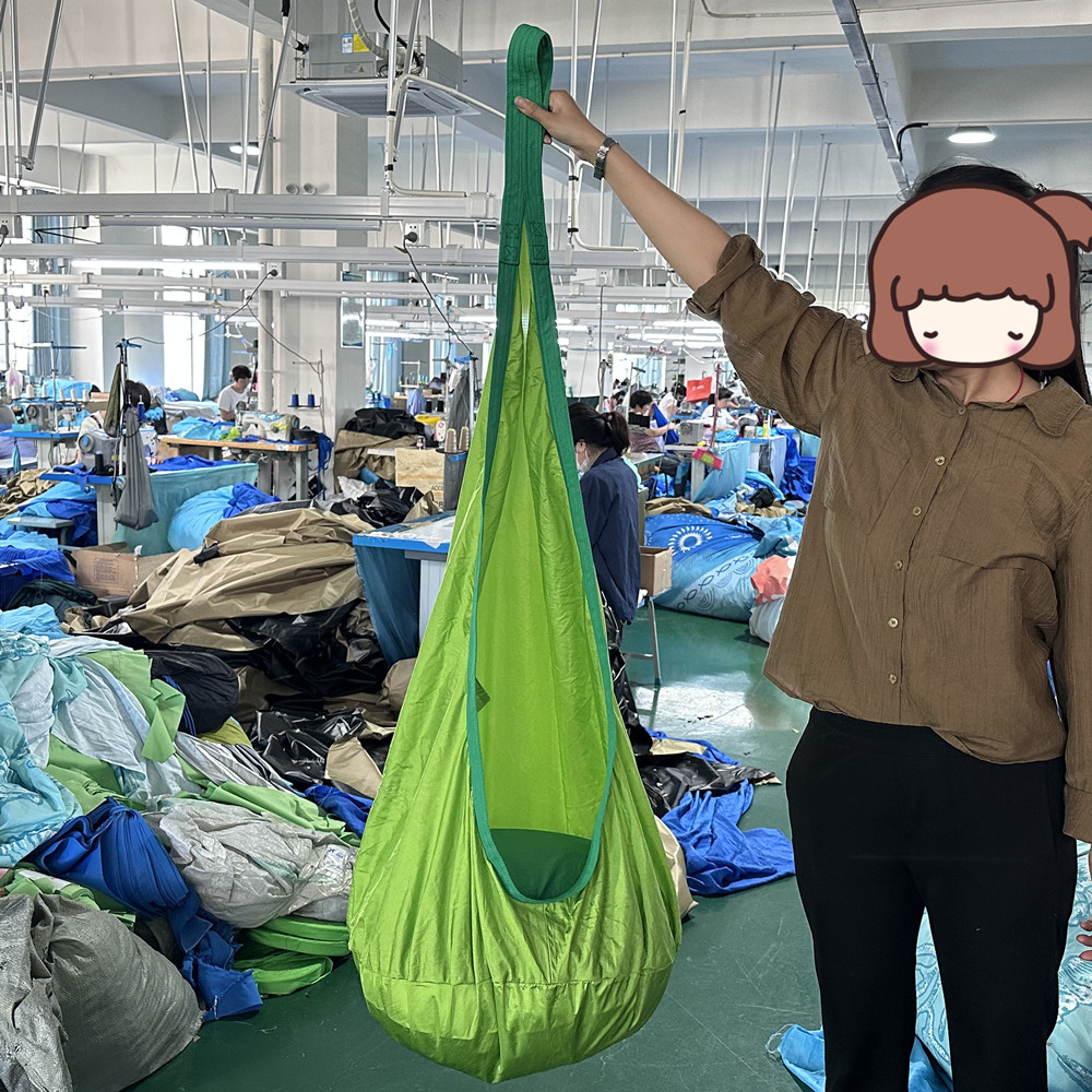 Silla colgante para niños, columpio infantil interior y exterior, cojín inflable, bolsa de tela de algodón de nailon, columpio, silla colgante, hamaca, columpio luminoso