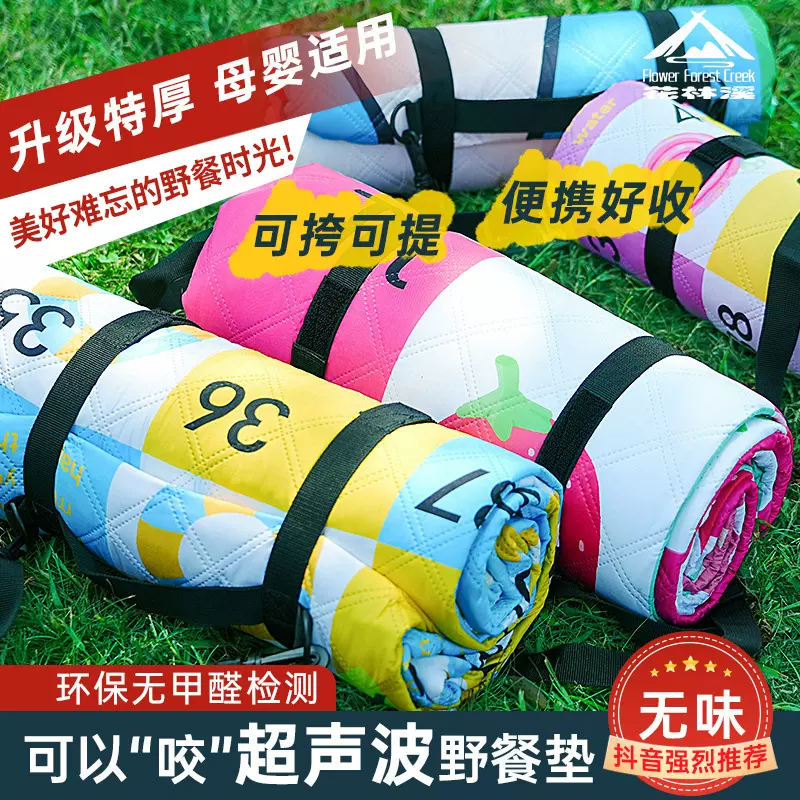 户外露营野餐防潮地垫游戏超声波铝膜加厚帐篷牛津布地席野餐垫子