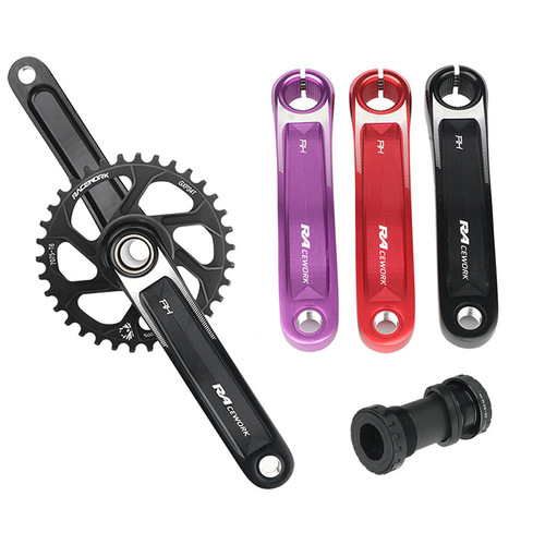 RACEWORK mountain bike chainring 170mm bicycle hollow one-piece GXP crank CNC direct-mounted single chainring