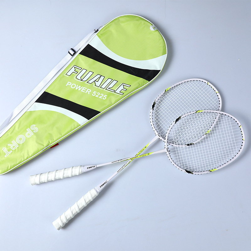 Total Badminton Rackets for Students and Adults, One-Piece and Split-Type, Made of Iron Alloy, Aluminum Alloy, Fiber, Straight Handle, Lightweight Carbon
