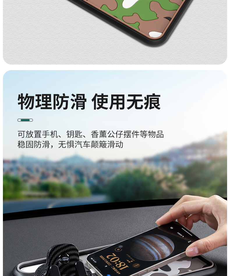 New Car Mobile Phone Holder Car Navigation Fixed Support Frame Car Dashboard Mobile Phone Holder Anti-Slip Mat