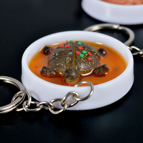 Fun and creative simulated food seafood hairy crab lobster keychain model pendant restaurant hotel opening gift