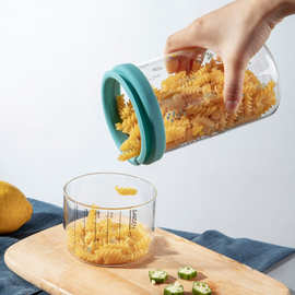 INS玻璃罐子密封食品罐玻璃蜂蜜罐创意玻璃罐子塑料食品密封罐