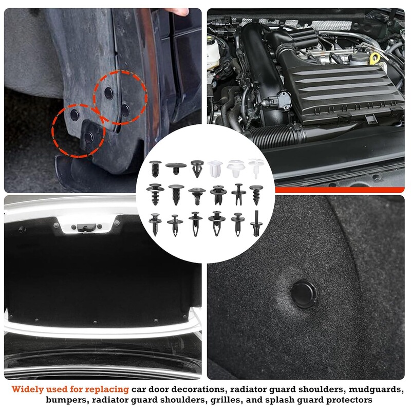 415 個箱入りバックルユニバーサル車のフロントとリアバンパープラスチック拡張リベットセットバックルクリップ|undefined