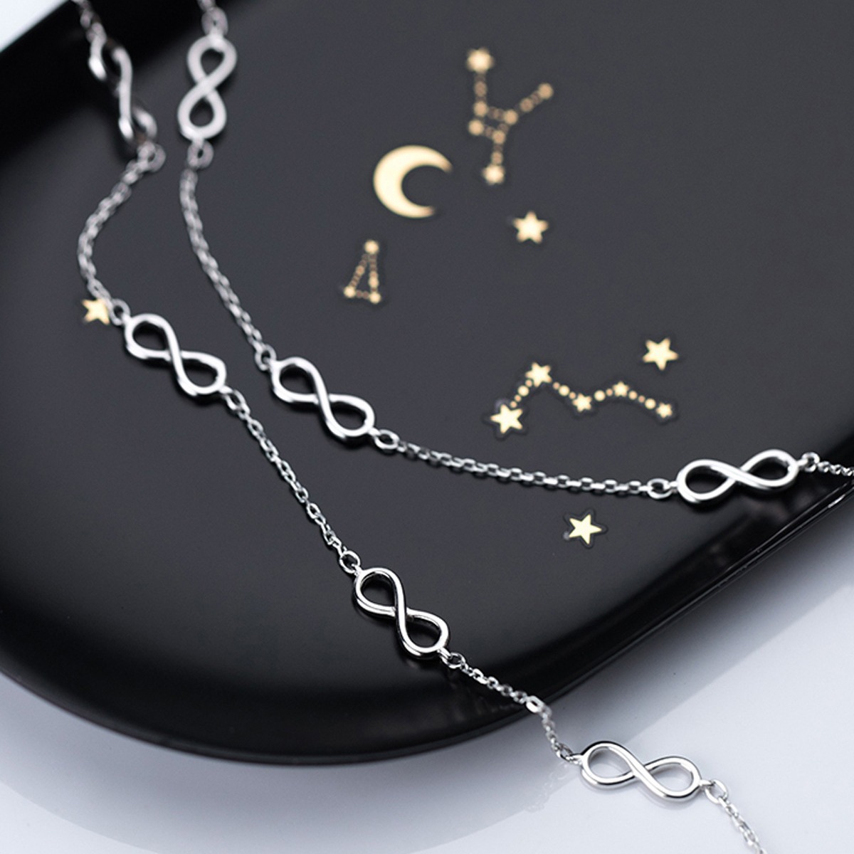 Eloch s925 pulsera de plata pulsera de tobillo femenina personalidad simple de moda pequeña y fresca 8 joyas de pie S3209