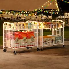 屋台用折りたたみ式ポータブルショッピングカート、夜市出店用、アイスキャンディー販売用、中古カート、プロモーションカート