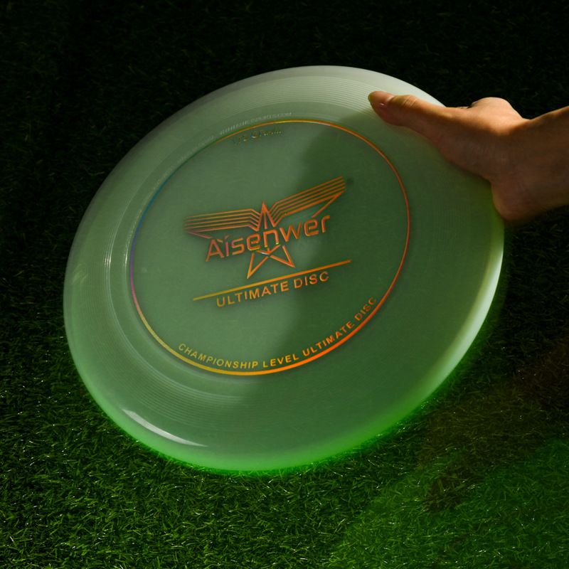 Aisenwer profesional extremo Frisbee nocturna Frisbee 175g equipo interactivo material PE al aire libre giroscópico plato volador