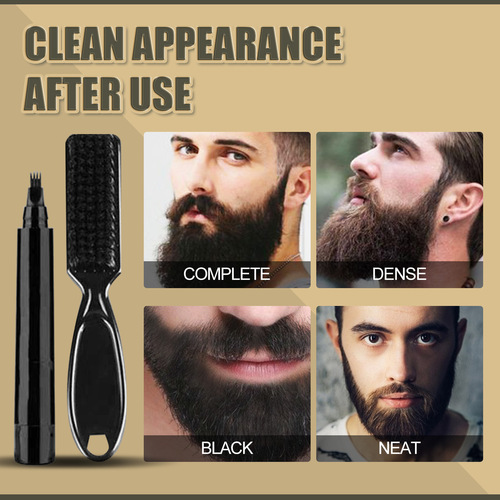 East Moon Beard Filler Pen Men's Beard Pen Beard Styling Filler Pen Waterproof Beard Brush