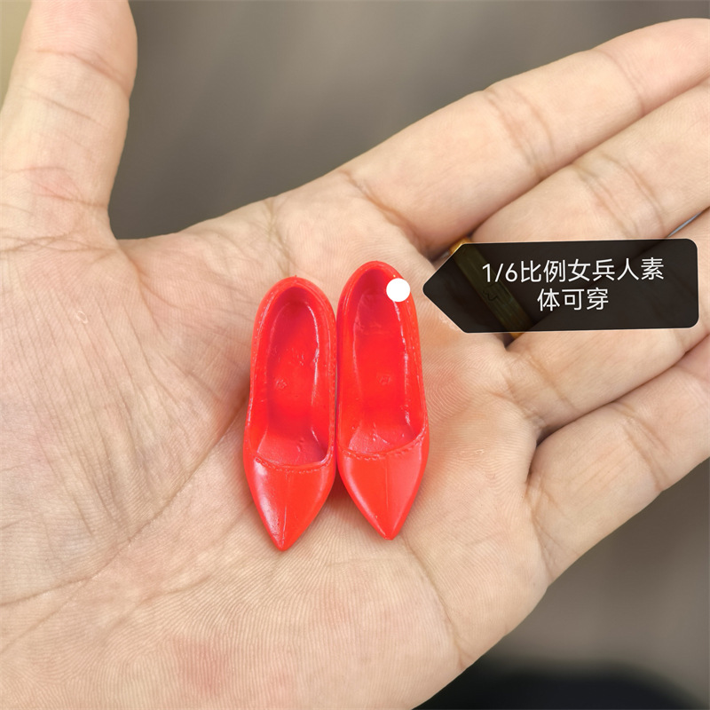 批发1比6女兵人高跟鞋 女鞋 适合PH JO等 1/6女素体穿 pvc材质
