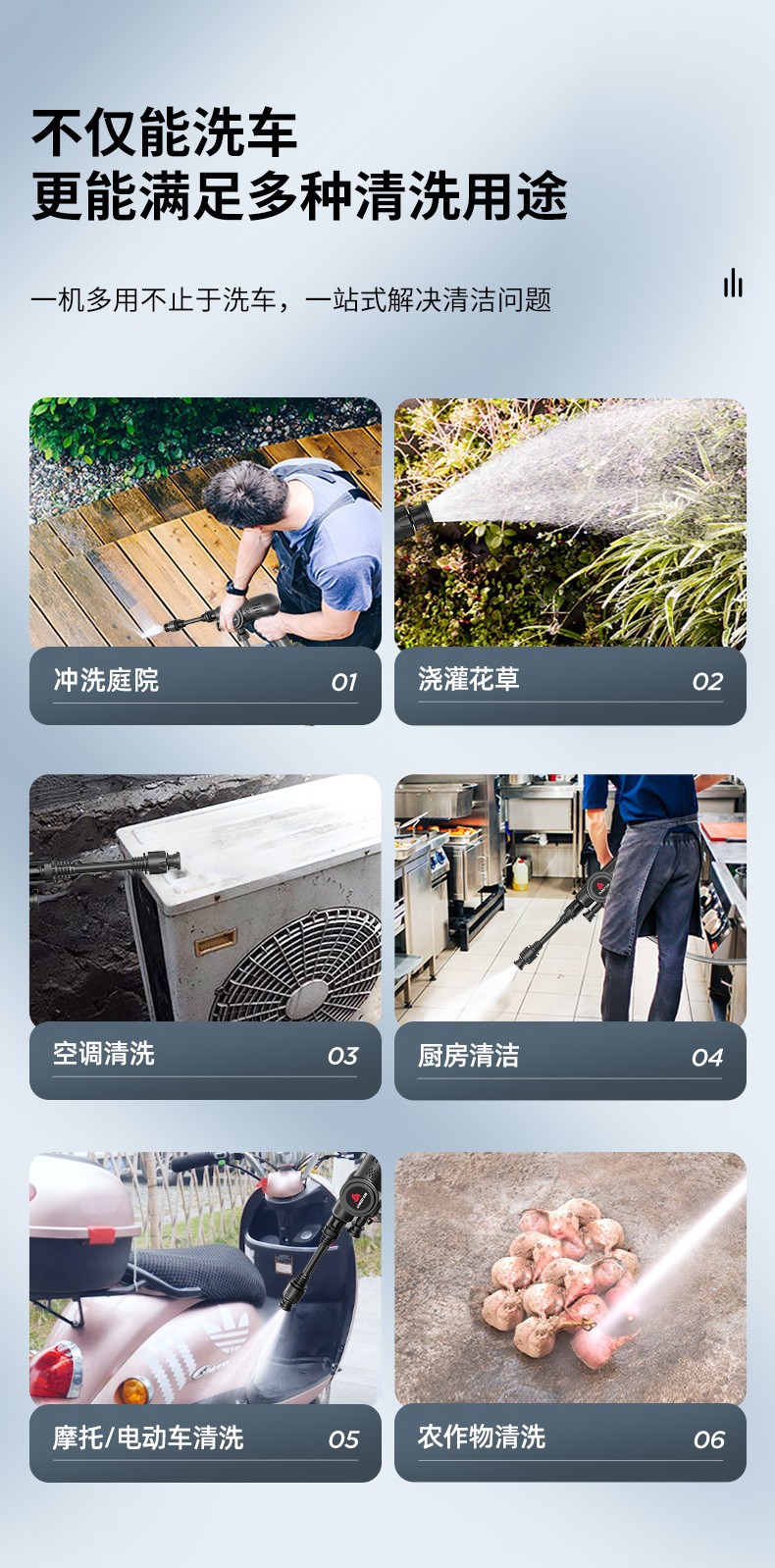Zhigao car washing machine household high-pressure high-power brushless motor multi-function wireless water gun Commercial Industrial Washing Machine