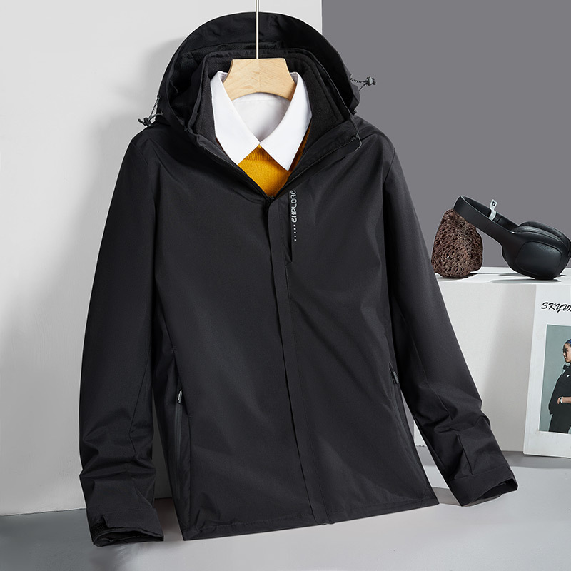 Three-in-One Charge Casual Jacket 2022 Autumn New Outdoor Windproof Group Clothes Soft Shell Sports Jacket for Men