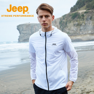 jeep2023 Outdoor Sun Protection Clothing Men's UPF40 + Anti-ultraviolet Breathable Skin Clothing Lightweight Sports Coat Coat