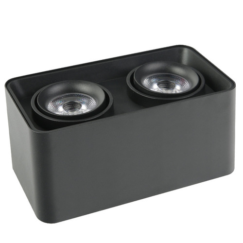 LED surface-mounted downlight without main light, COB spotlights for home use, single or double head lighting, ceiling light fixture, square