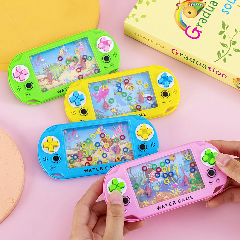 ウォーターマシンおもちゃ子供時代ノスタルジックなリングハンドヘルドゲーム機水中リング教育ゲーム子供のための古典的なおもちゃ|undefined