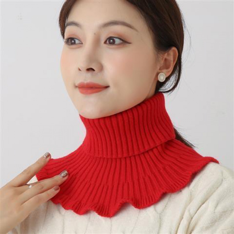 女式假衣领高领围脖护颈假领子新款秋冬防风针织保暖脖套韩版百搭|undefined