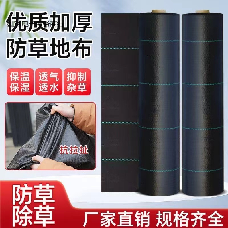 PE进口全新新型防草布加厚耐用果园果树透气保湿农用除草地布批发