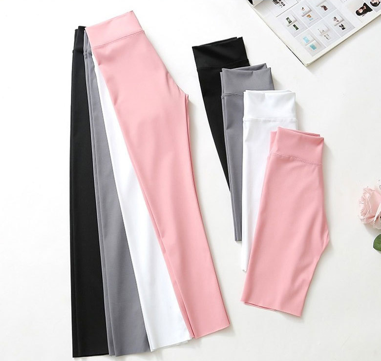 Girls' Shark Pants Spring/Summer Style, 5/8/9 Length, High Waist, Thin, Outerwear, Children's Tight-fitting Barbie Pants, Yoga Leggings