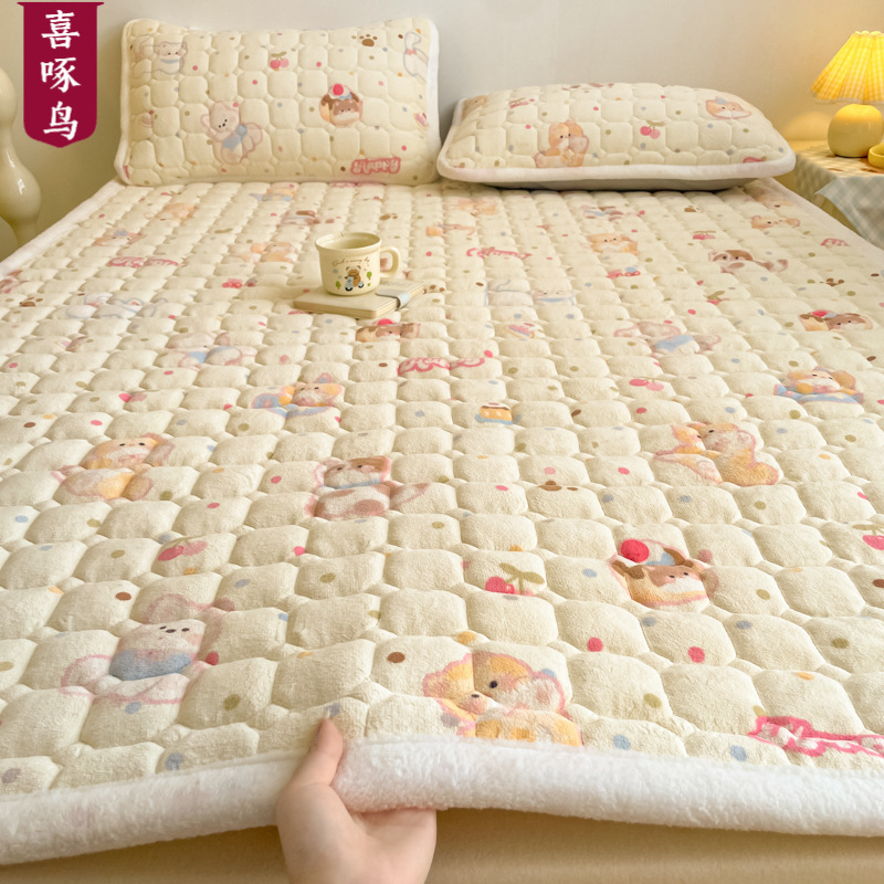 Class a Thickeneded Milk Velvet Mattress, Winter Warm Fleece-Lined Bed Sheetss, Bed Covers, Student Dormitory Mats, Quilted Tatami Mats Class a Thickeneded Milk Velvet Mattress, Winter Warm Fleece-Lined Bed Sheetss, Bed Covers, Student Dormitory Mats, Quilted Tatami Mats