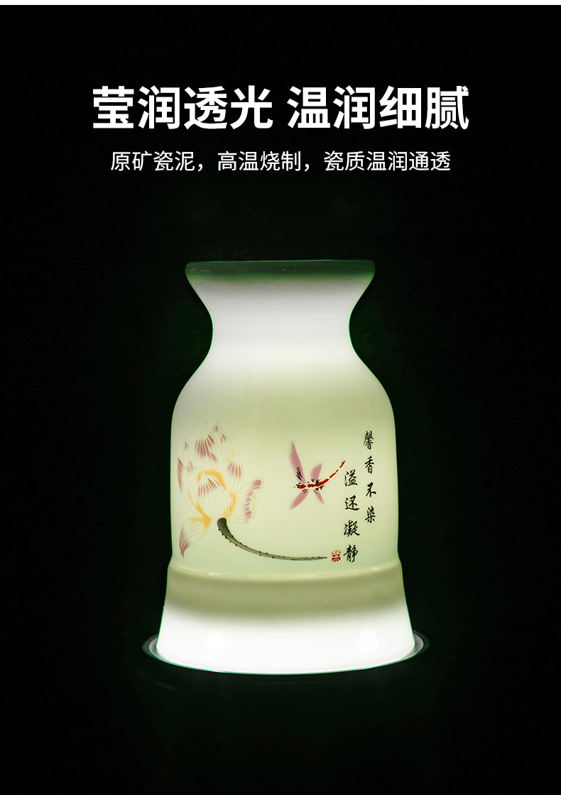 Ceramic Moxibustion Cup Gua Sha Jar Double Layer Heat Insulated Ash Grid Design for Home Meridian Care overview