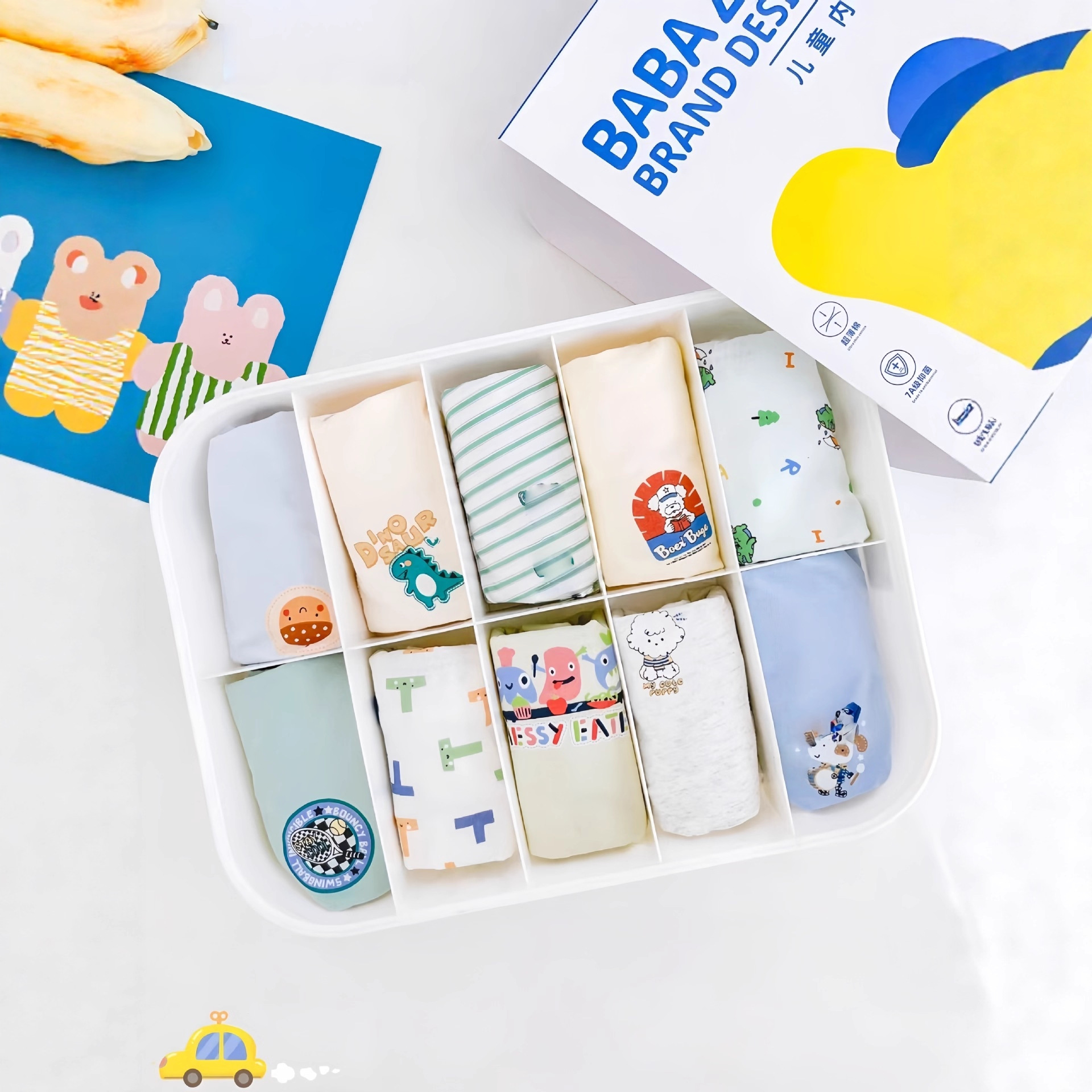 Children's Underwear for Boys, All-Cotton, Girls' Small, Medium, and Large Sizes, Boxer Briefs, Class A, Recommended by Dads, Students, and Moms, Pure Cotton Crotch