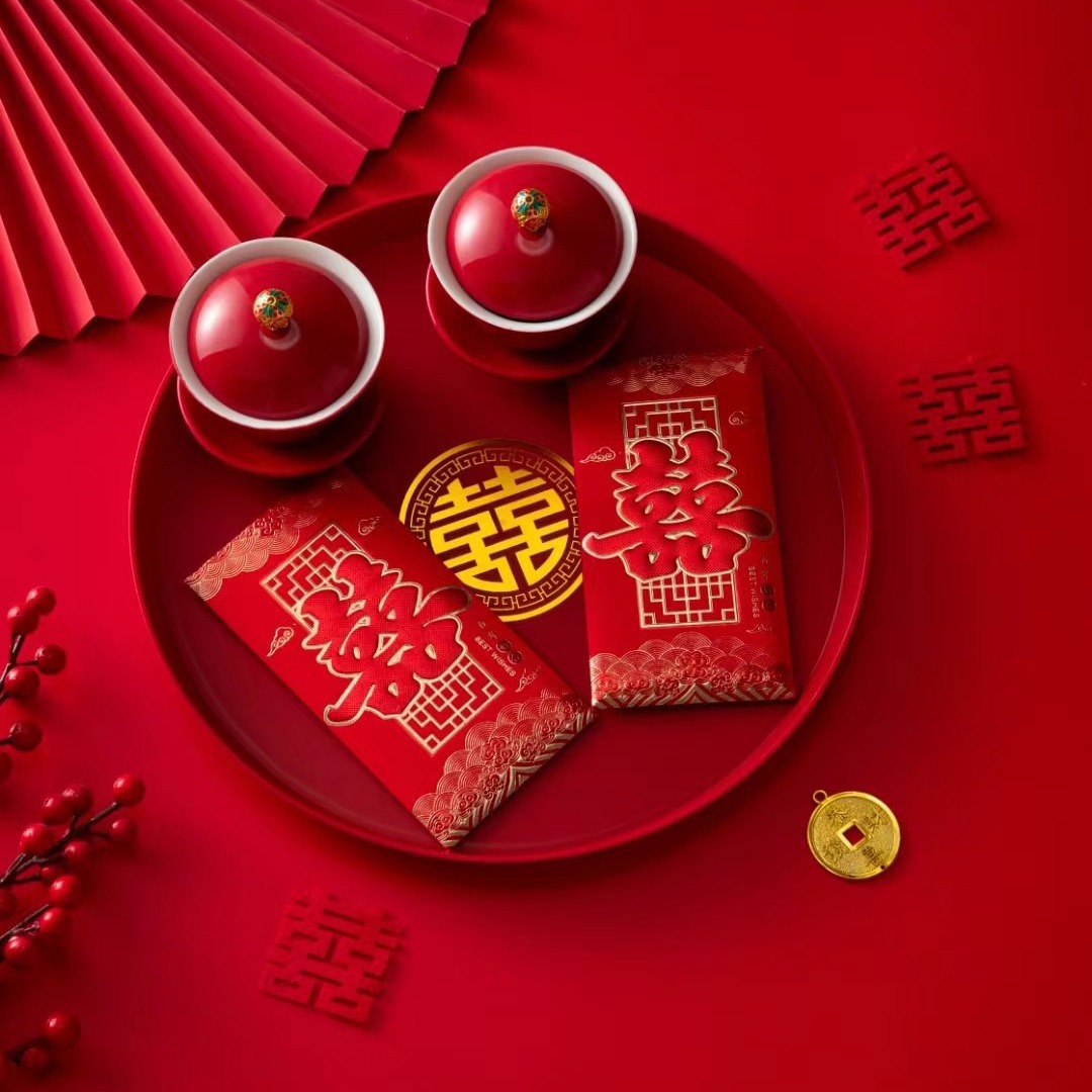 托盘结婚专用果盘喜糖盘婚庆用的喜盘子红色订婚备婚敬茶用品大全