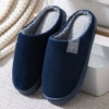 ﹏Navy blue-embroidered logo