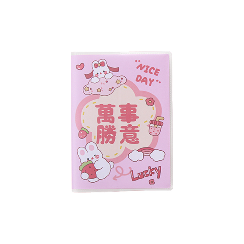 Lindo portátil de bolsillo A7 mini portátil cubierta de plástico cuaderno palabra libro portátil Bloc de notas portátil