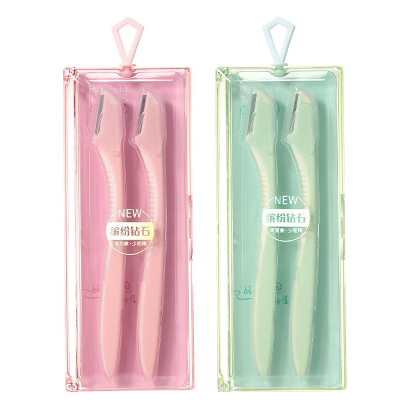 Ueno Ramila macro eyebrow trimmer two-piece stainless steel with protective net small eyebrow scraper SY347