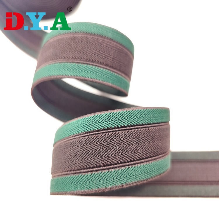 厂家定 制4cm彩色人字纹松紧带 高弹力双面绒裤腰裙腰橡筋