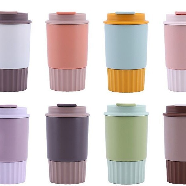 유럽식 소형 럭셔리 여성용 고급 고급 커피 야외 휴대용 자동차 물컵 보냉 및 보온 컵