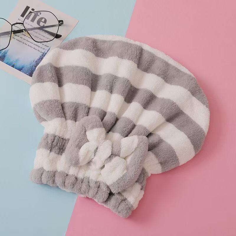 Cabello seco gorro de princesa fuerte absorción bolsa de agua toallitas de cabello largo sombrero de baño de cabello seco rápido grueso toallas de cabello seco lindas toallas de limpieza
