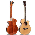 厂家供应40/41寸板吉他jita云杉桃花芯民谣木吉他学习演奏乐器